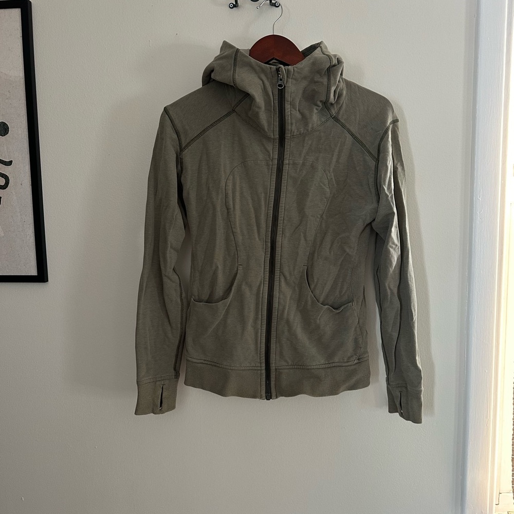 Olive green Lululemon zip up